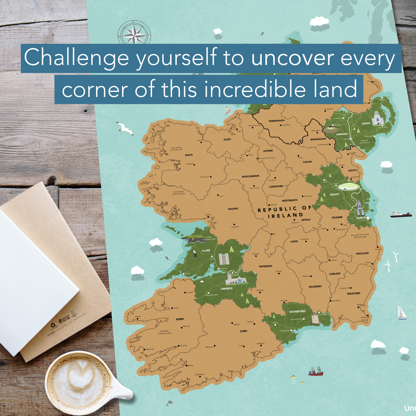 Island of Ireland Scratch Off Map