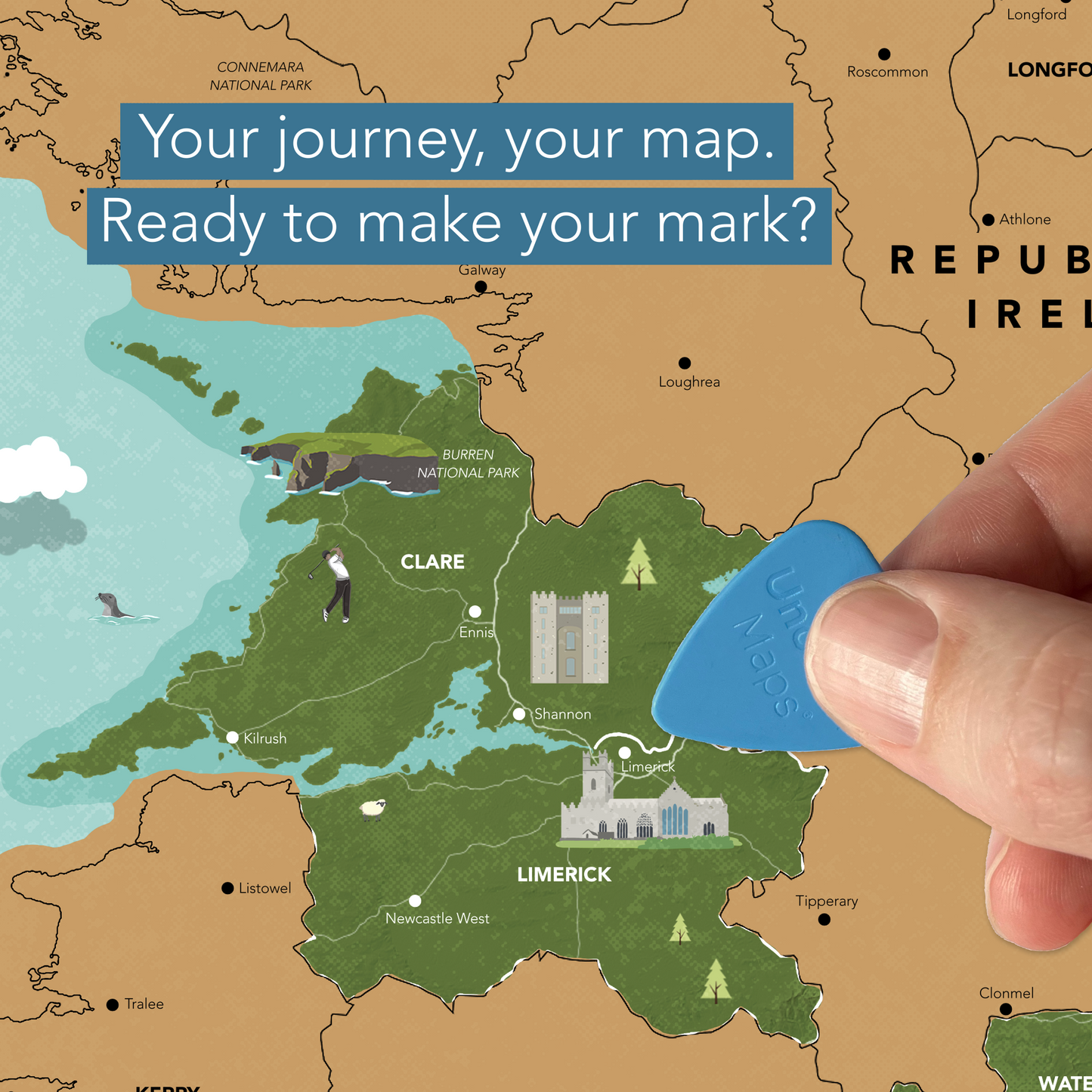 Island of Ireland Scratch Off Map