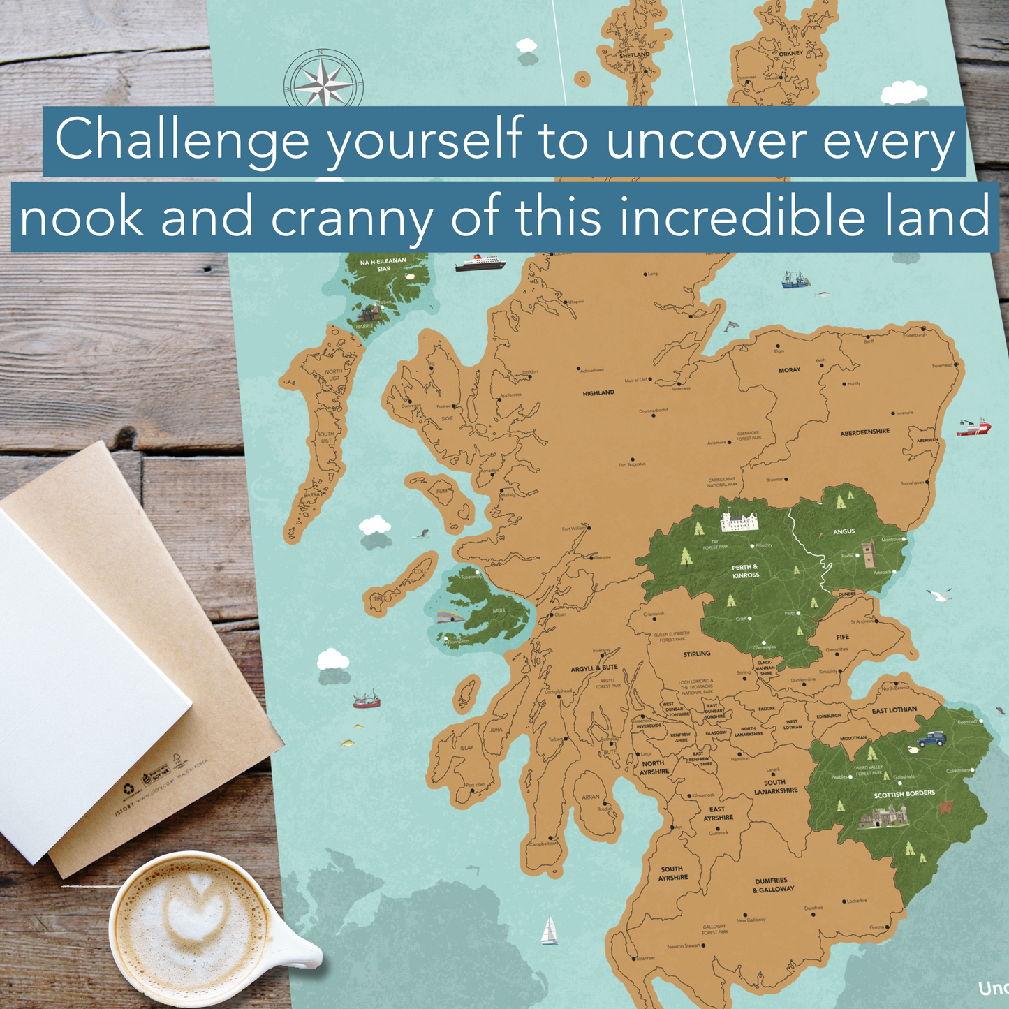 Scotland Scratch Off Map